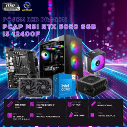 PCAP MSI RTX 5050 8GB RED DRAGON (i5 12400F - 16GB RAM - 500GB SSD) POWERED BY MSI KMLCD