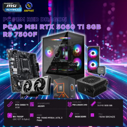 PCAP MSI RTX 5060 Ti 8GB RED DRAGON AMD (R5 7500F- 16GB RAM- 500GB SSD) POWERED BY MSI KMLCD