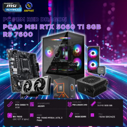 PCAP MSI RTX 5060 Ti 8GB RED DRAGON AMD (R5 7600- 16GB RAM- 500GB SSD) POWERED BY MSI KMLCD