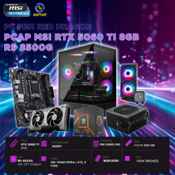 PCAP MSI RTX 5060 Ti 8GB RED DRAGON AMD (R5 8500G- 16GB RAM- 500GB SSD) POWERED BY MSI KMLCD