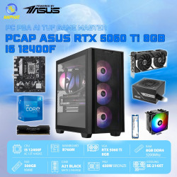 PCAP ASUS RTX 5060 Ti 8GB AI TUF Game Master (i5 12400F - 8GB RAM - 500GB SSD- WF/BL) - Powered by ASUS 