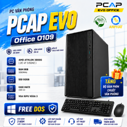 PC Văn Phòng PCAP EVO Office O109 / AMD ATHLON 3000G / RAM 8GB / SSD 512GB / Free DOS