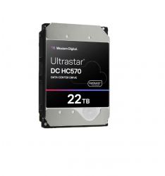 Ổ cứng HDD WD Ultrastar 22TB 3.5 512MB 7200RPM SATA, 512E SE NP3 DC HC570_ 0F48155 (WUH722222ALE6L4)