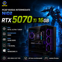 PCAP NVIDIA INTERMEDIATE NI02 (RTX 5070 Ti 16GB | INTEL Ultra 7 265KF | Z890 | RAM 32GB | SSD 1TB | WINDOWS 11)
