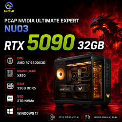 PCAP NVIDIA ULTIMATE EXPERT NU03 (RTX 5090 32GB | AMD R7 9800X3D | X870 | RAM 32GB | SSD 2TB | WINDOWS 11)
