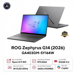 Laptop Asus ROG Zephyrus G14 GA403GM-SY164W (AMD Ryzen AI 9 465 | RTX 5060 | 14-inch 3K | 16GB | 512GB | Windows 11 Home | Xám)