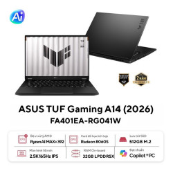 Laptop ASUS TUF Gaming A14 FA401EA-RG041W (AMD Ryzen AI MAX+ 392 | AMD Radeon | 14 inch WQXGA 165Hz | 32GB | 512GB | Win 11 | Xám)