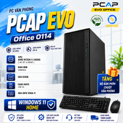 PC Văn Phòng PCAP EVO Office O114 / AMD RYZEN 5 3400G / RAM 8GB / SSD 512GB / WINDOWS 11 HOME