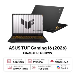Laptop ASUS TUF Gaming 16 FX610JH-TU009W (Intel Core i7 Processor 14650HX | RTX 5050 | 16 inch FHD+ IPS 144Hz | 16GB | 512GB | Win 11 )