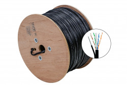 Cáp mạng ngoài trời DINTEK PowerMAX Cat.6 UTP 23AWG PE Aerial Cable (1101-04057)