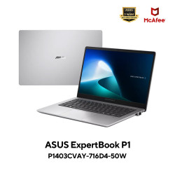 Laptop ASUS ExpertBook P1403CVAY-716D4-50W (Intel Core 7 Processor 240H | Intel Graphics | 14 inch FHD | 16GB | 512GB | Win 11 | Xám)