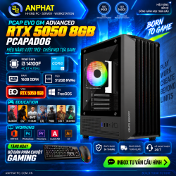 PC GAMING PCAP EVO GM ADVANCED RTX 5050 8GB / Intel Core  i3 14100F / RAM 16GB / SSD 512GB / FreeDOS / PCAPAD06