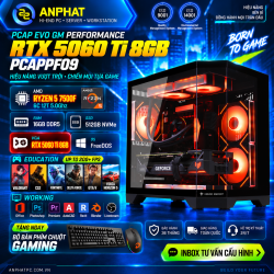 PC GAMING PCAP EVO GM PERFORMANCE RTX 5060 Ti 8GB / AMD Ryzen  R5 7500F / RAM 16GB / SSD 512GB / FreeDOS / PCAPPF09