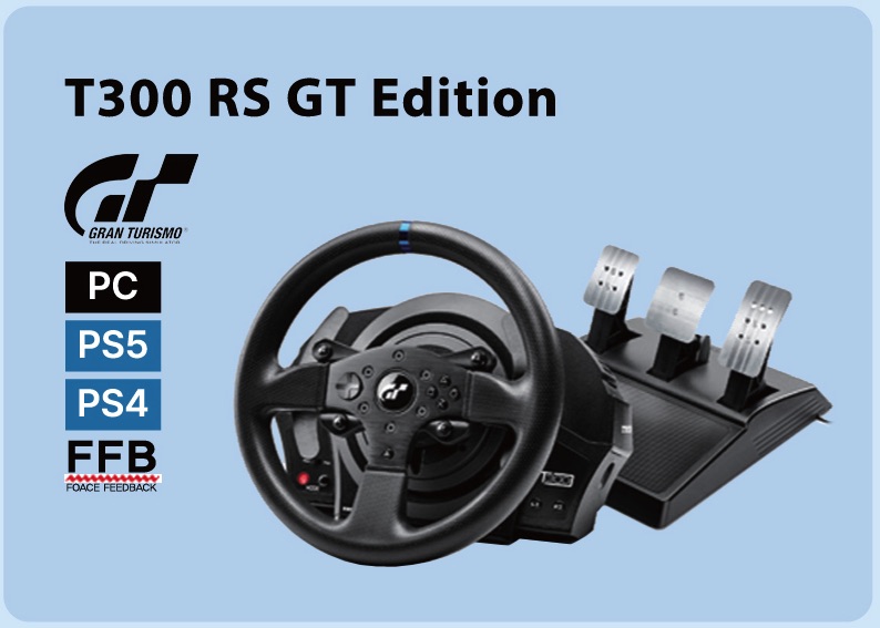 Thrustmaster T300 RS - Gran Turismo Edition Racing Wheel with pedals  (PS5,PS4,PC)