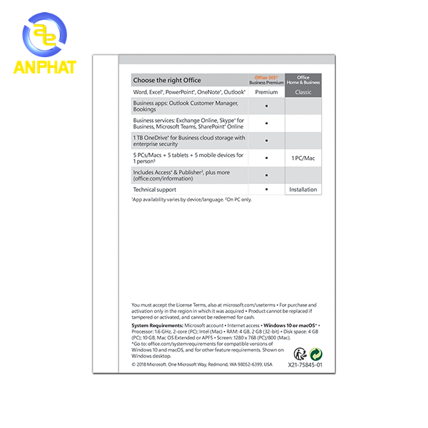 Microsoft Office Home and Business 2019 (T5D-03249) (Win/Mac)