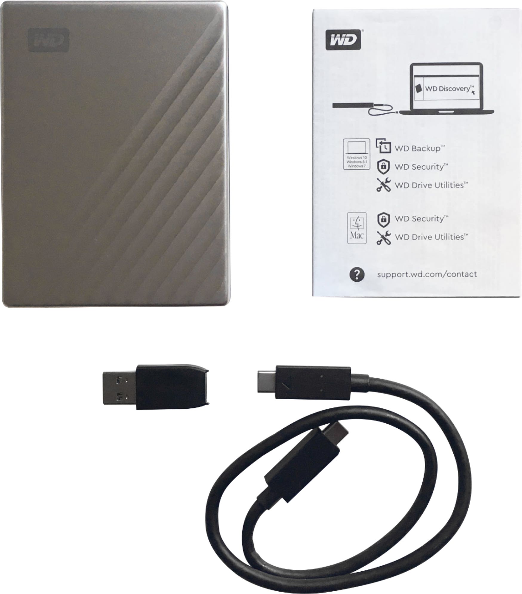 Ổ cứng gắn ngoài Western My PassPort Ultra Silver 2.5" 1TB USB TypeC