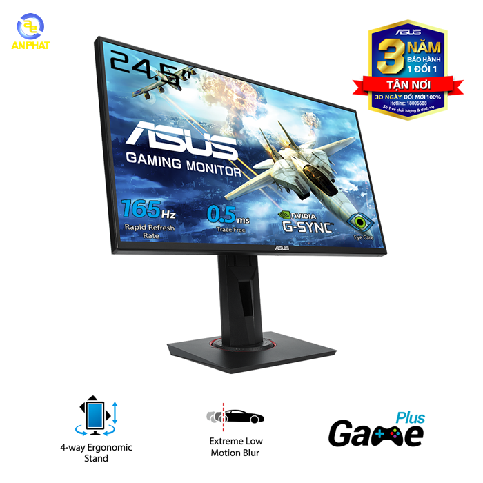 Asus VG258QR 24.5” Gaming Monitor 165Hz Full HD (1920 X 1080) 0.5