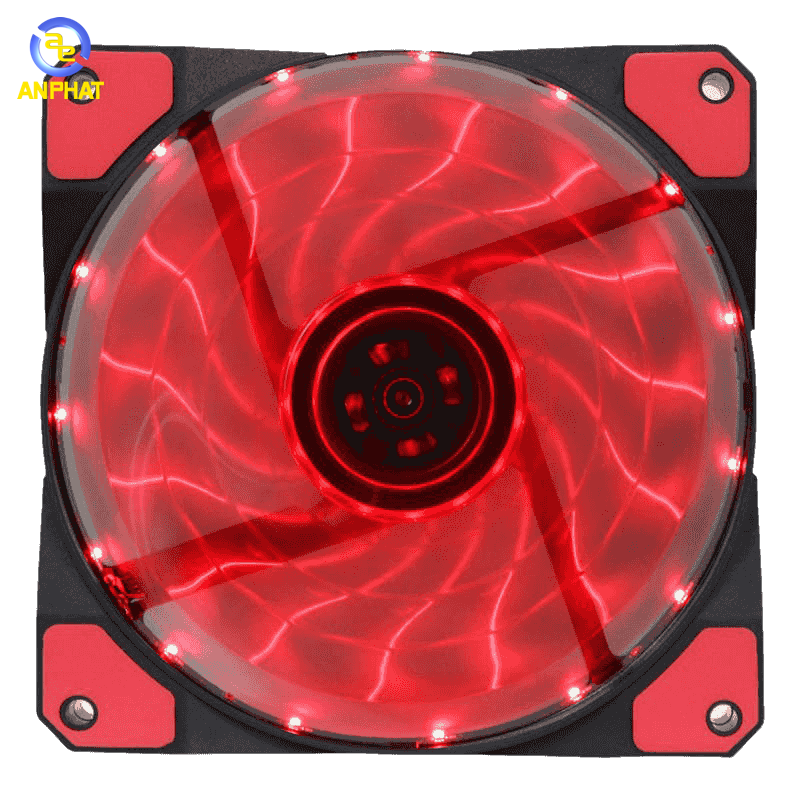 Quạt tản nhiệt cho máy tính GAMEMAX Fan 12cm - Led 15bóng - RED