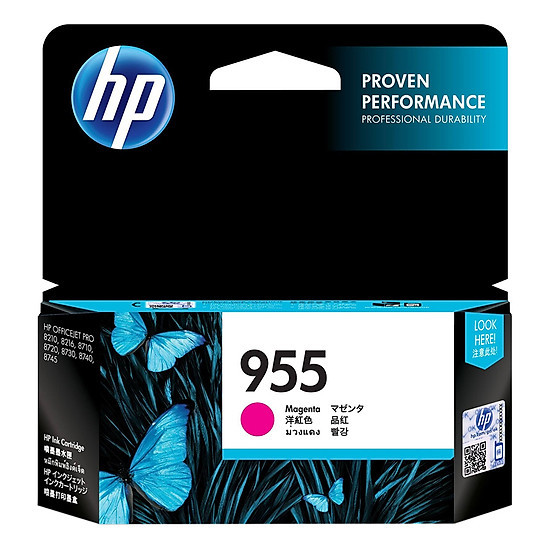 Mực hộp máy in phun HP 955 Magenta Original (L0S54AA) - Dùng cho máy HP OJ Pro 8210 Printer(D9L63A), HP OJ Pro 8710 All - In - One Printer(D9L18A),HP OJ Pro 8720 All - In - One Printer(D9L19A)