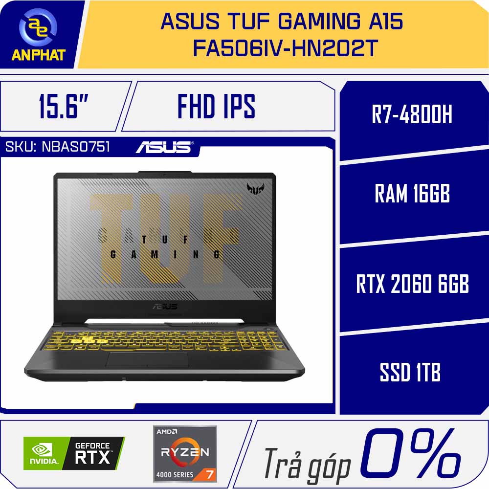 Laptop Asus TUF Gaming A15 FA506IV-HN202T (Gray Metal)