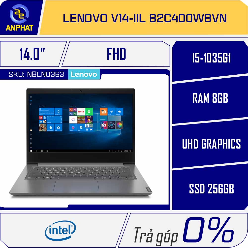 Laptop Lenovo V14-IIL 82C400W8VN