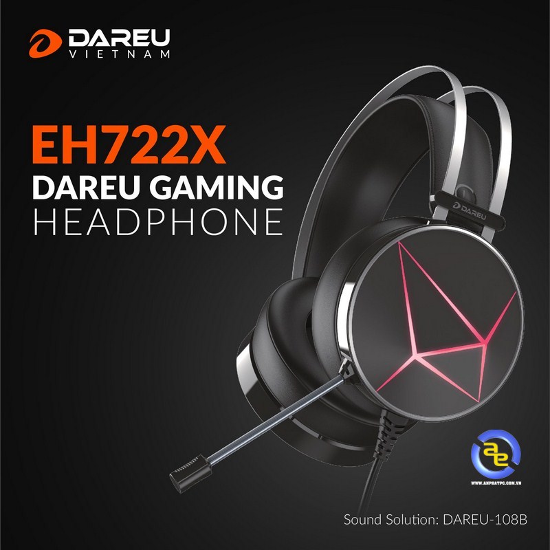 Tai nghe DareU EH722X 7.1 Black