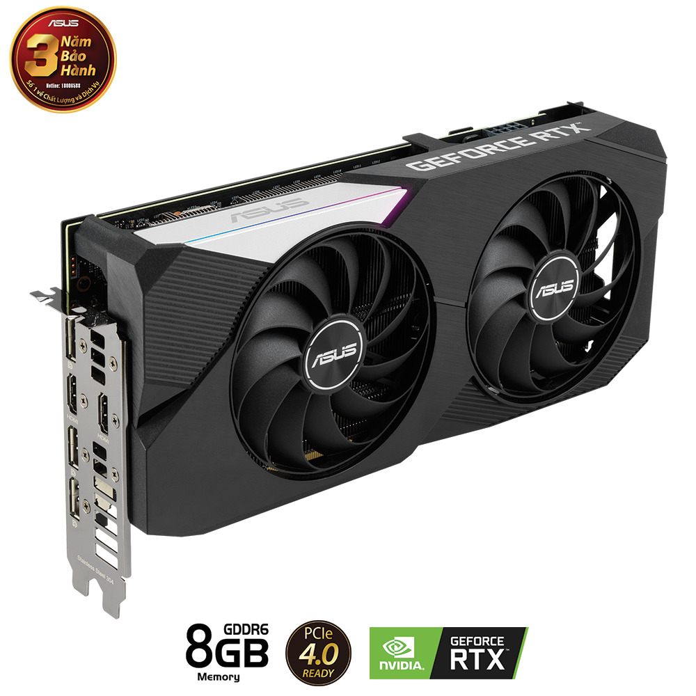 VGA ASUS Dual GeForce RTX 3060 Ti V2 OC 8GB GDDR6 (DUAL-RTX3060TI