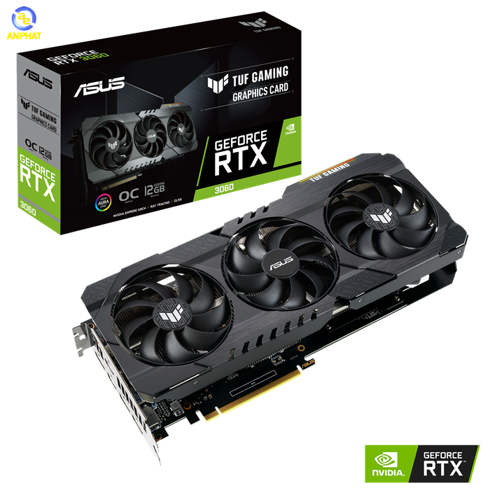 VGA ASUS TUF Gaming GeForce RTX 3060 V2 OC 12GB GDDR6 (TUF-RTX3060-O12G-V2-GAMING)