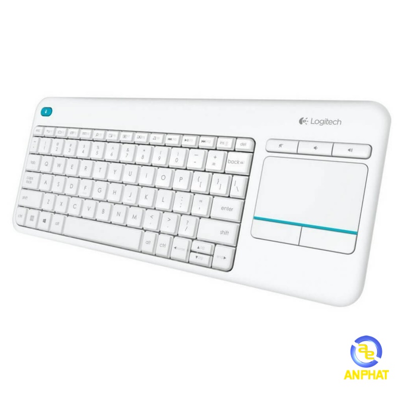 Bàn phím không dây Logitech Wireless Touch Keyboard K400 Plus - Trắng