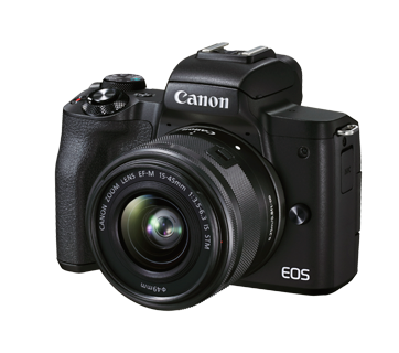 Máy ảnh Canon EOS M50 II EF-M15-45mm (Đen, Trắng)