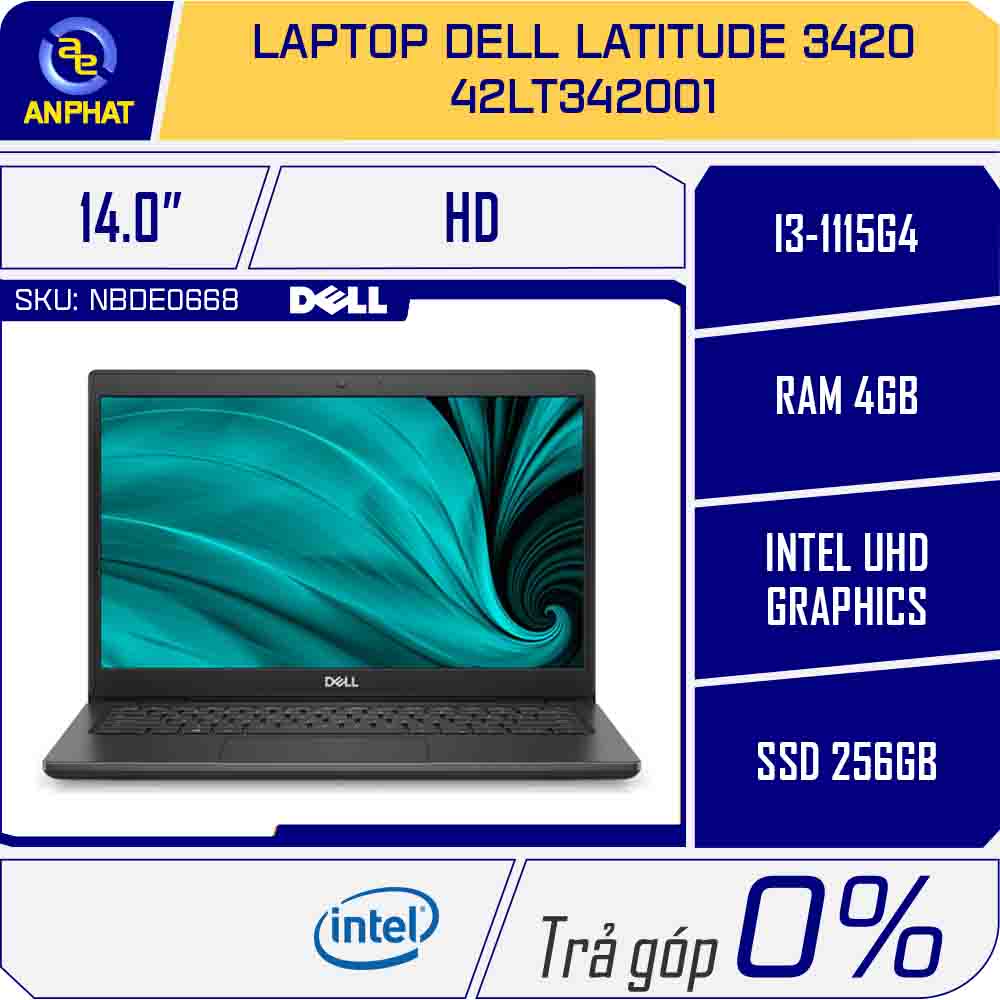 Laptop Dell Latitude 3420 42LT342001 (Core i3-1115G4 | 4GB | 256GB | Intel  UHD |