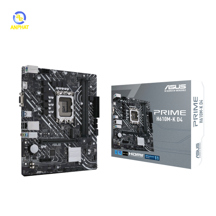 Bo mạch chủ ASUS PRIME H610M-K D4 hỗ trợ loại CPU nào?
