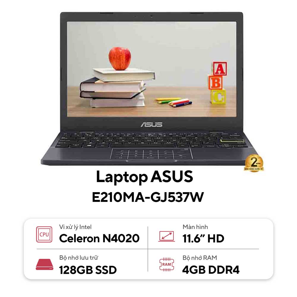 PC Portable Asus VivoBook E210 CELERON 4G 128g SSD Windows 10