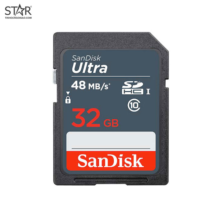 Thẻ nhớ Sandisk SDHC™ Ultra® 32GB (UHS-I 48MB/s) SDSDUNB-032G-GN3IN