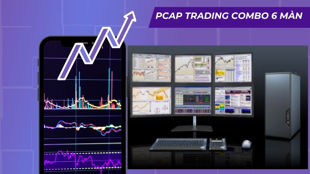 PCAP Trading Full Combo KIT 6 Monitor - Case máy tính 6 màn hình giao dịch chứng khoán, cổ phiếu, Forex,chứng khoán , tiền ảo , dành cho Trader , Camera giám sát