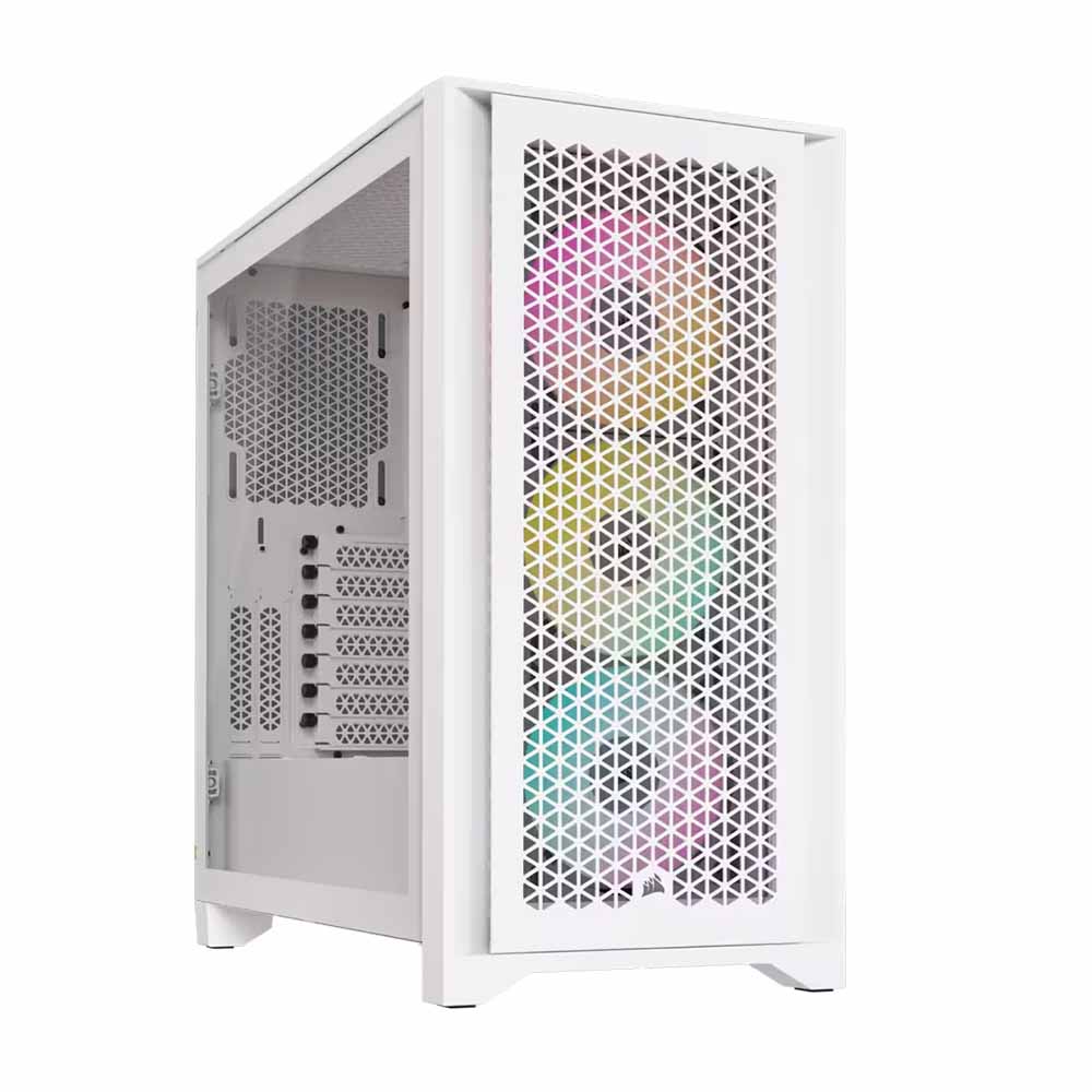 Vỏ máy tính Corsair iCUE 4000D RGB Airflow, True White (CC-9011241-WW) ATX - 3 FAN RGB