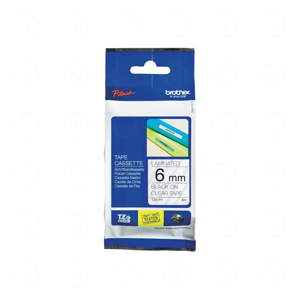 Giấy in nhãn Brother tiêu chuẩn TZe-111 6mm Dùng cho máy Brother PT-E110