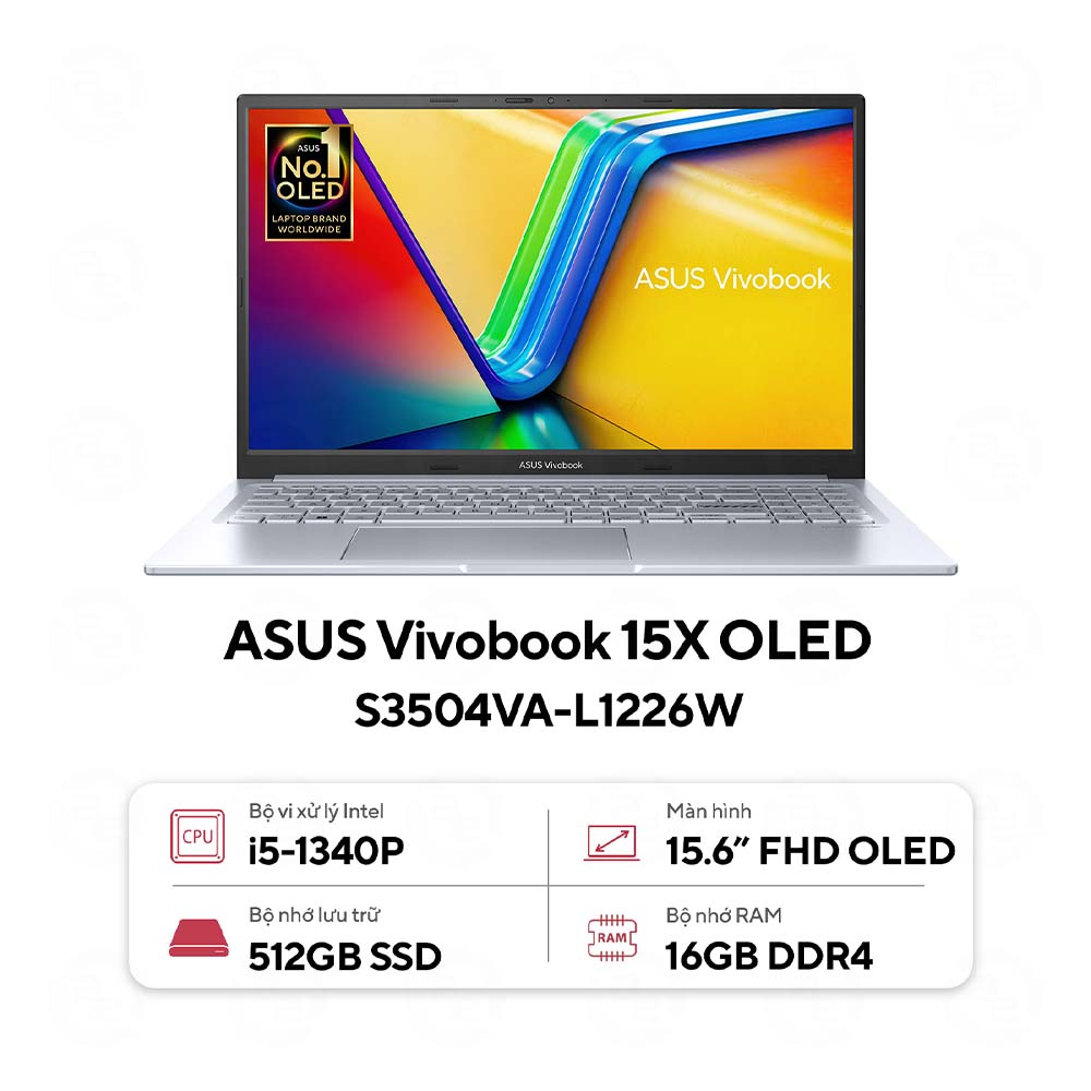 Laptop Asus Vivobook 15X OLED S3504VA-L1226W (Intel Core i5-1340P | 16GB | 512GB | 15.6 inch FHD OLED | Intel Iris Xe | Win 11 | Bạc)