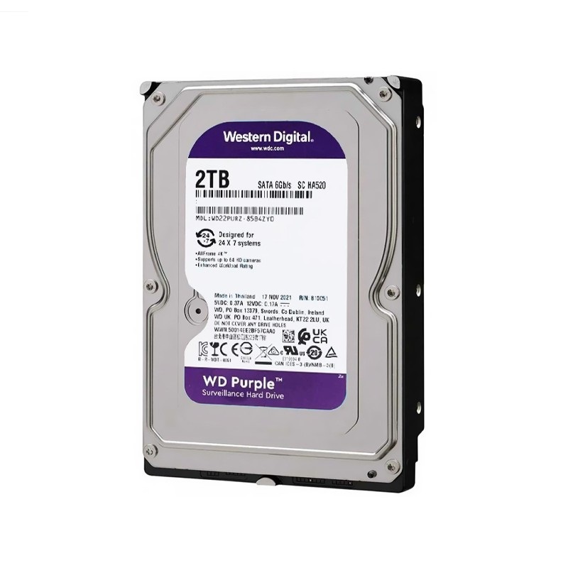 Ổ cứng Western Digital Purple 2TB 64MB Cache 5400RPM WD23PURZ
