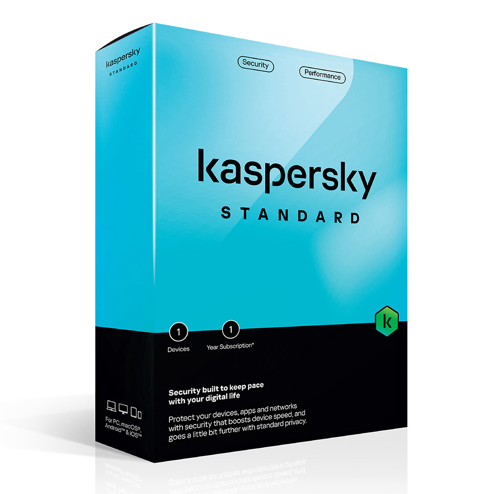 Phần Mềm Diệt Virus Kaspersky Standard (1 Thiết Bị - 1 Năm)