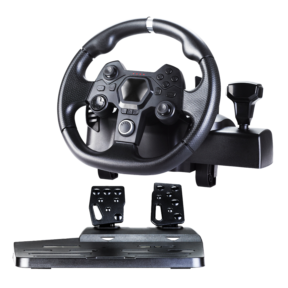 Vô lăng chơi game Dynacom AP7 Gaming Racing Wheel - Vô lăng 270 độ, có Cần số ,có RUNG hỗ trợ PS3, PS4, Xbox One, Nintendo Switch chơi GTA5