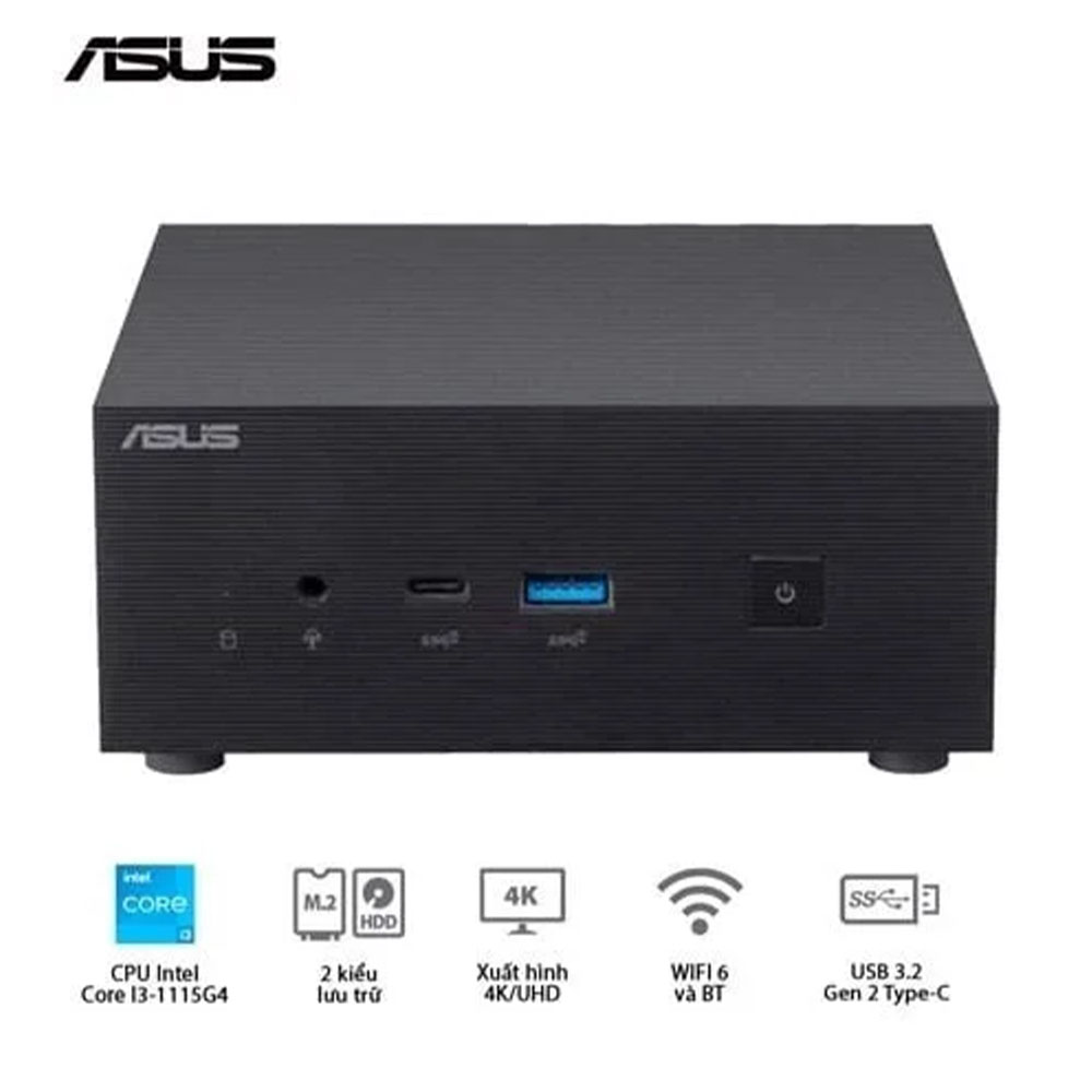 Mini PC Asus NUC PN63-S1-B-S3001MV (Barebone | Intel Core I3-1115G4 | DDR4 |Intel 802.11AX,BT| VESA MOUNT| VGA port)