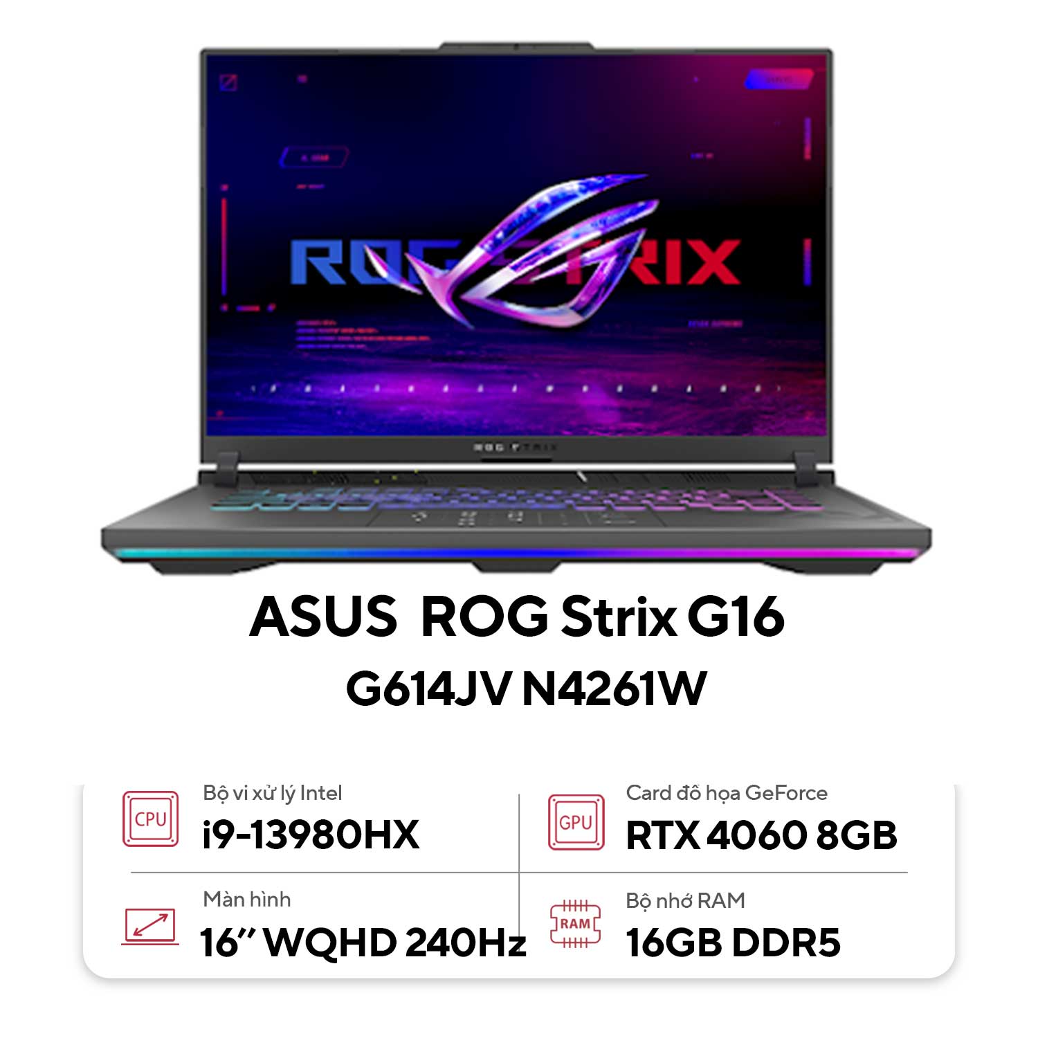 Laptop Asus ROG Strix G16 G614JI-N4084W Giá Rẻ, Chính Hãng