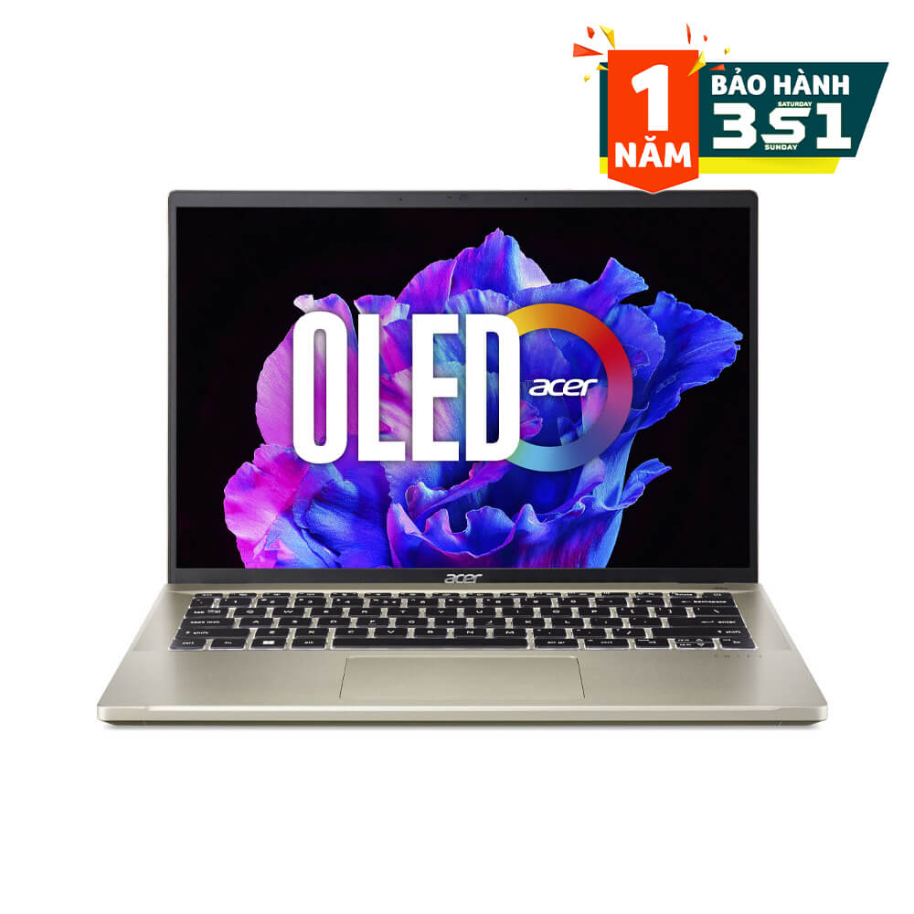 Laptop Acer Swift Go SFG14-71-74CP NX.KPZSV.004 (Core i7-13700H | 16GB | 512GB | Intel Iris Xe | 14 inch OLED 2.8k | Win 11 | Sunshiny Gold)