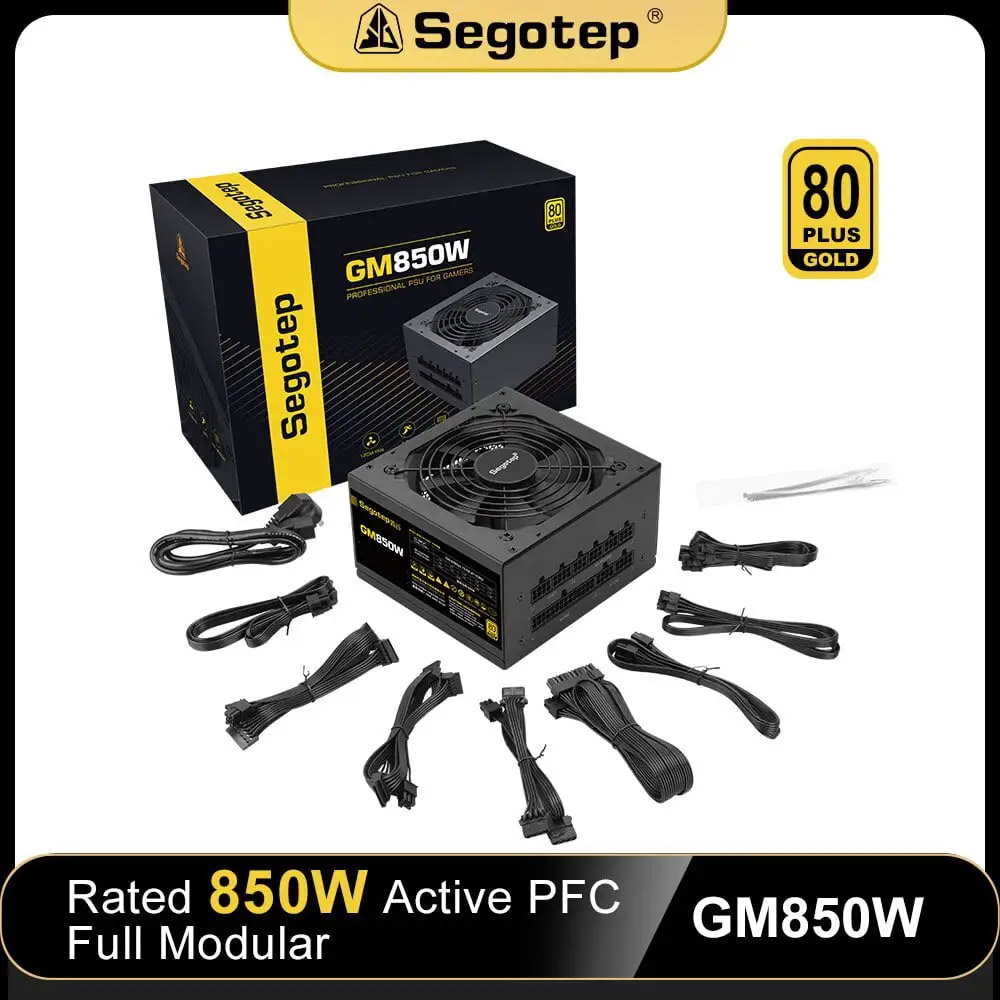 Nguồn máy tính SEGOTEP GM850W (Black | 850W | 80 Plus Gold | Full Modular | ATX3.0+PCIE 5.0)