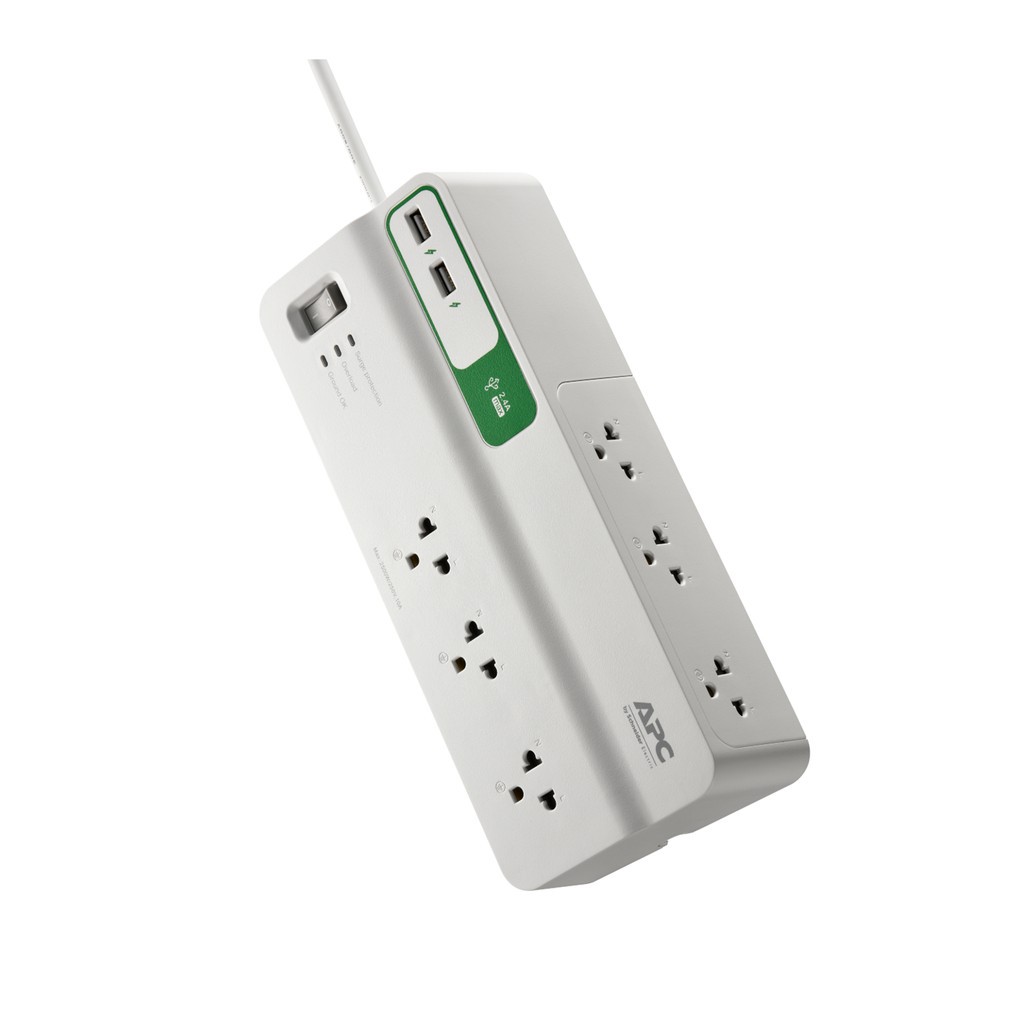 Ổ Cắm Chống Sét Lan Truyền APC PM63U-VN, 2 Cổng Sạc USB