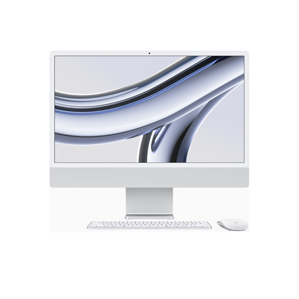 Máy tính All in One Apple iMac 24 inch M3 (8 CPU - 10 GPU - 8GB - 256GB) MQRJ3SA/A - Bạc| Chính Hãng Apple Việt Nam