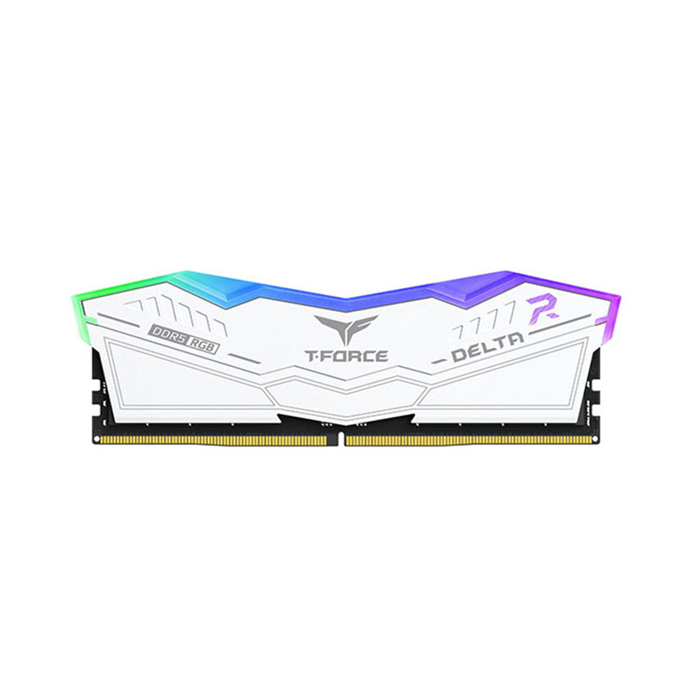 Ram PC TeamGroup T-Force Delta RGB 16GB DDR5 6000MHz White (FF4D516G6000HC38A01)
