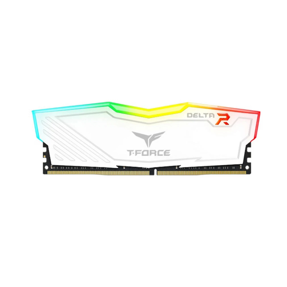 Ram PC TEAMGROUP T-Force DELTA RGB 8GB (1x8GB) DDR4 3600MHz (Trắng)