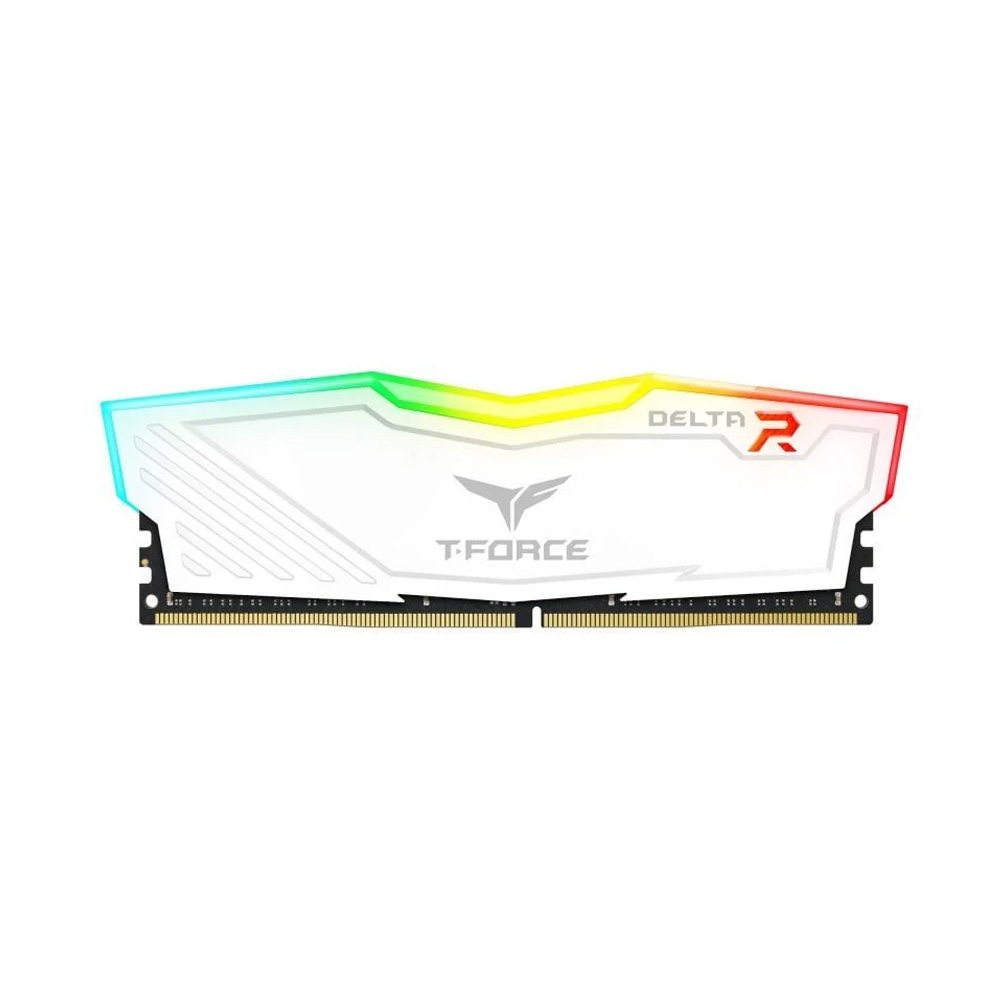 Ram PC TEAMGROUP T-Force DELTA RGB 16GB (1x16GB) DDR4 3600MHz (Trắng)